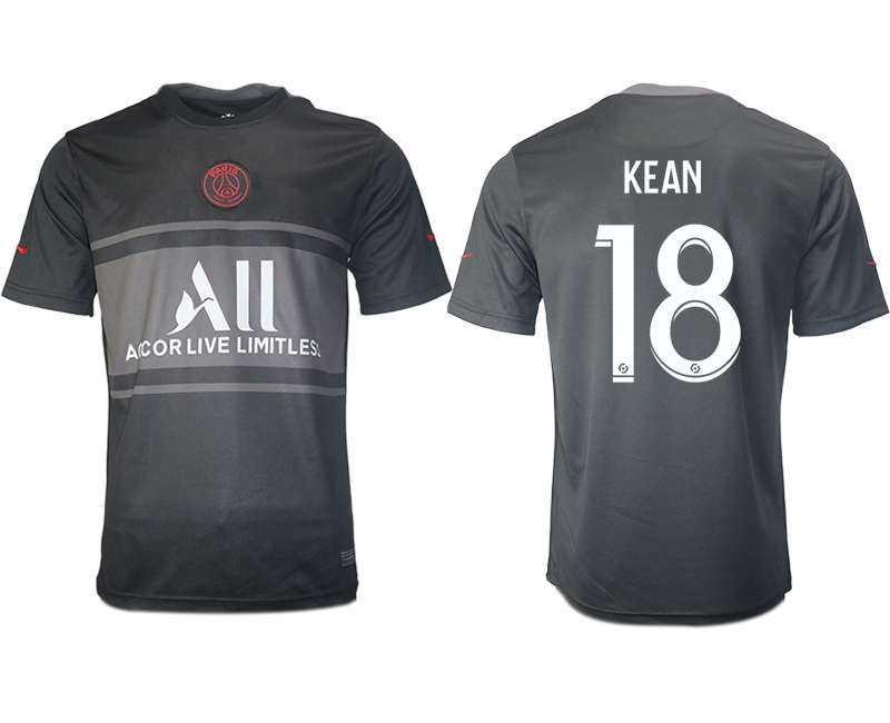 Men 2021-2022 Club Paris St German Second away aaa version black #18 Soccer Jersey->paris st german jersey->Soccer Club Jersey